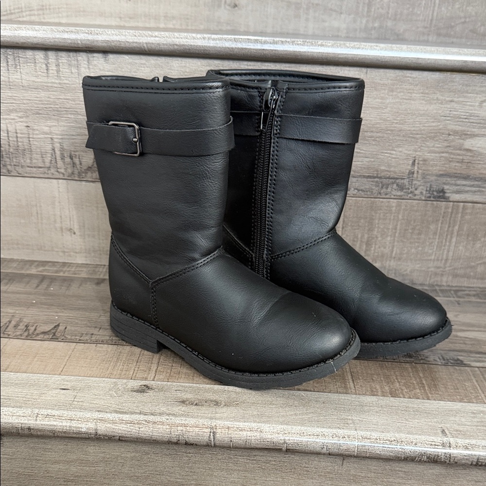 Carter's Black Kids Boots with Buckle
